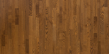 Паркетная доска Focus Floor ASH KALAHARI MATT 3S Ясень Кантри, легкий браш, темно коричневый матовый лак